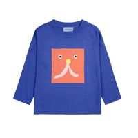 Bobo Choses Blue Funny Face T-Shirt