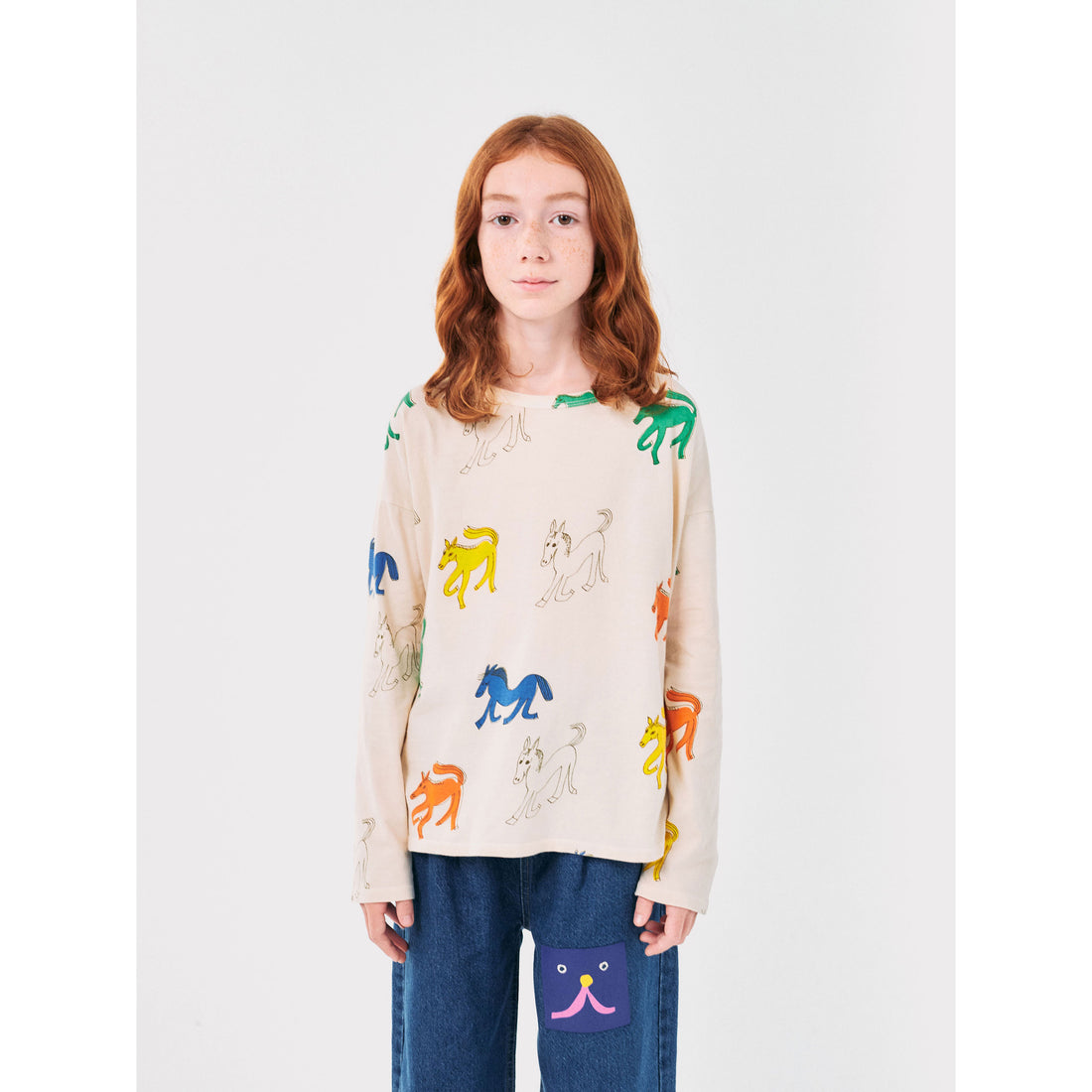 Bobo Choses Off White Wonder Horse Allover T-Shirt