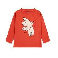 Bobo Choses Red Freedom Bird T-Shirt