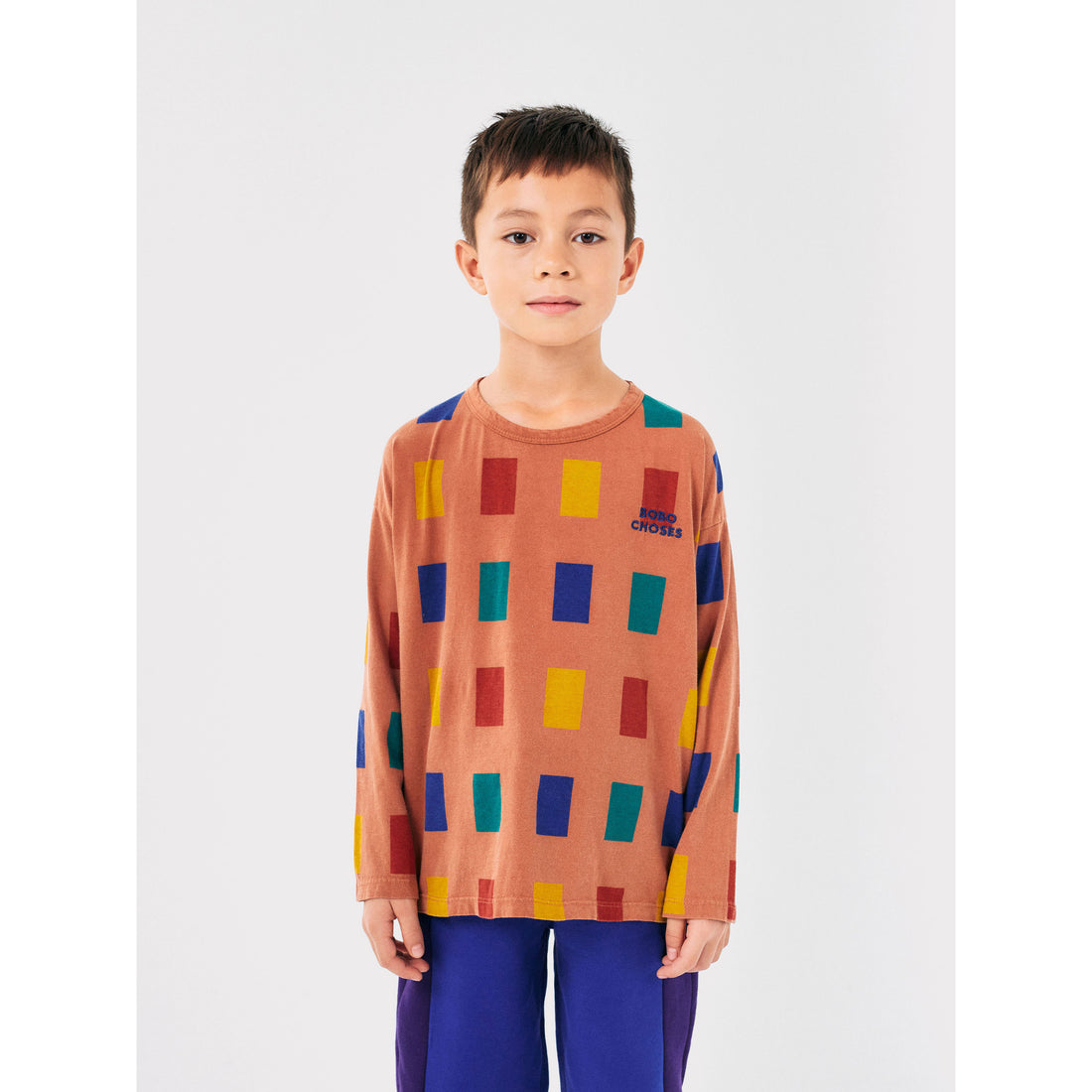 Bobo Choses Brown Color Game Allover T-Shirt