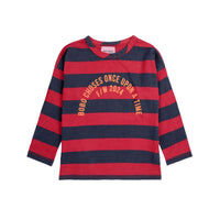 Bobo Choses Red Bobo Circle Stripes T-Shirt