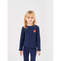 Bobo Choses Dark Brown Funny Face Embroidery T-Shirt