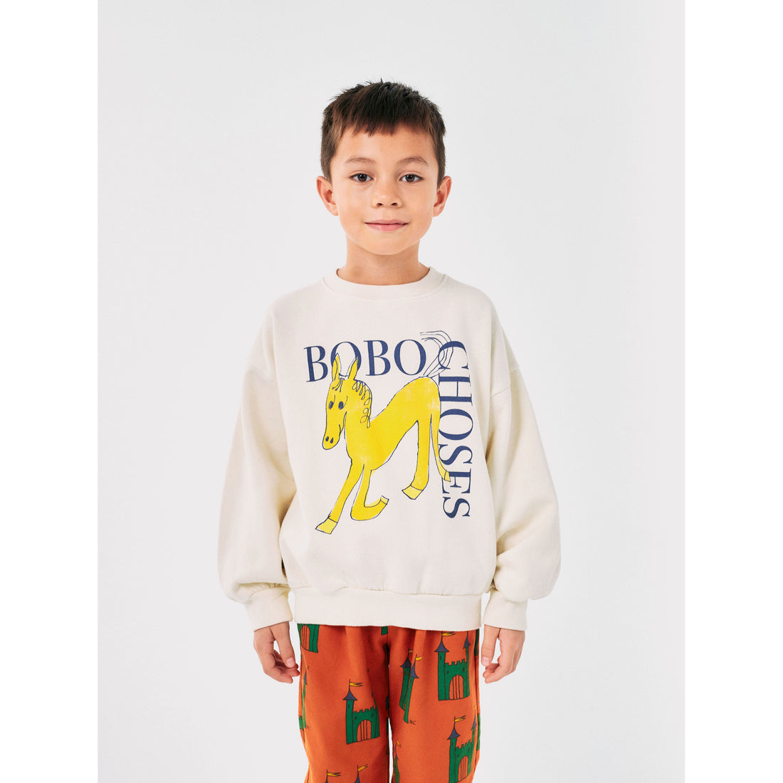 Bobo Choses White Wonder Horse Sweatshirt