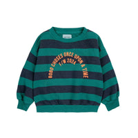 Bobo Choses Midnight Blue Bobo Circle Stripes Sweatshirt