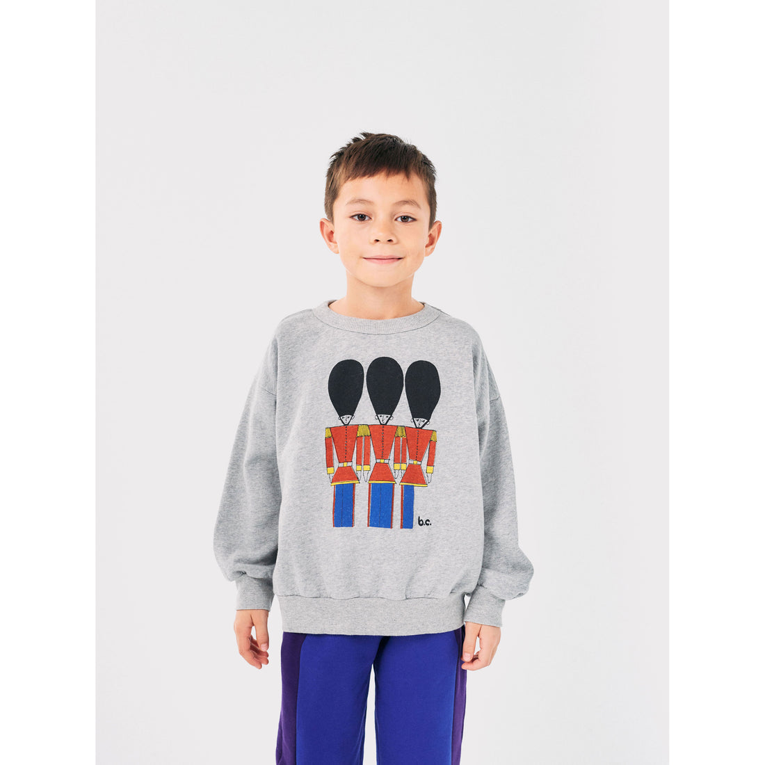 Bobo Choses Light Heather Little Tin Soldiers Sweatshirt