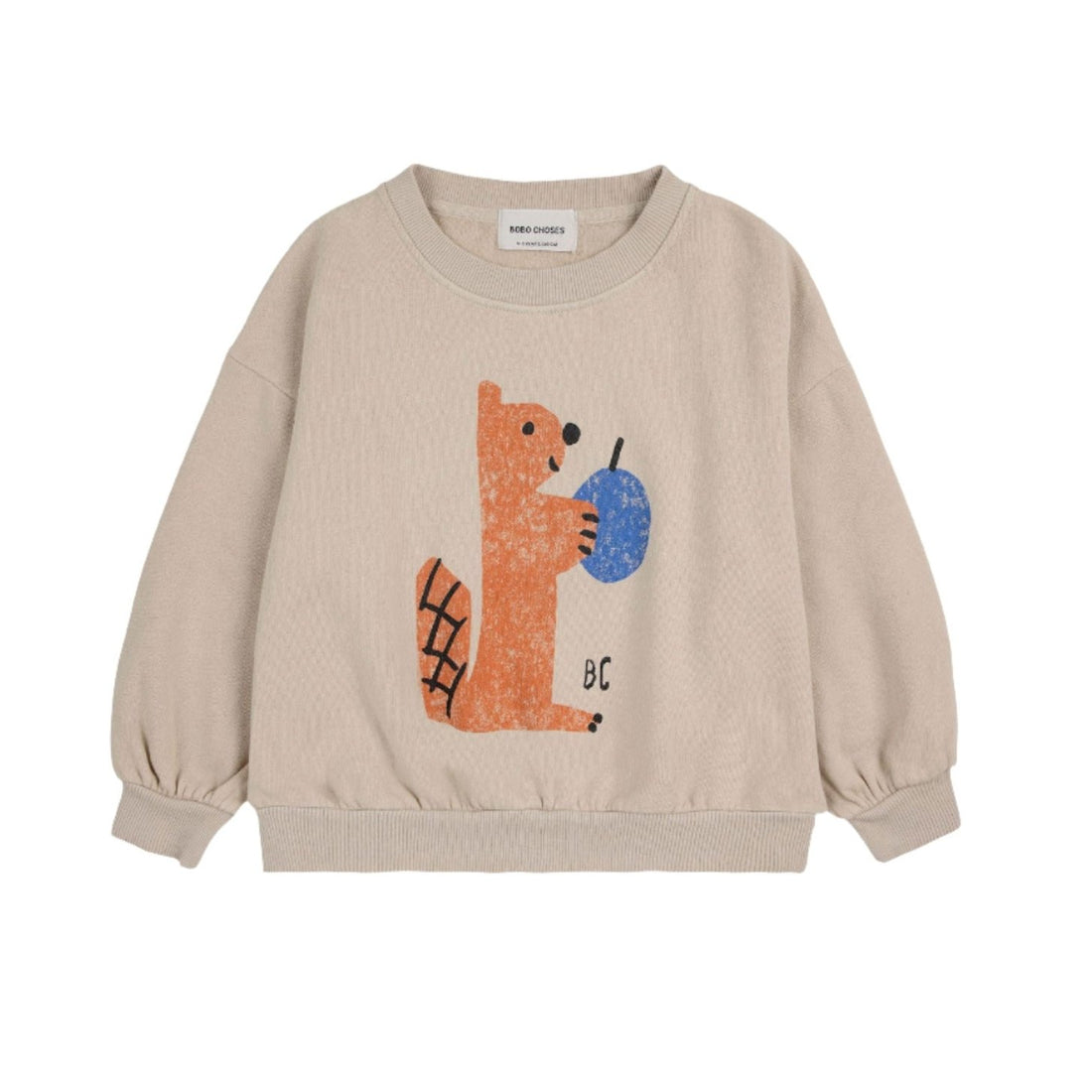 Bobo Choses Light Brown Hungry Squirrel Sweatshirt
