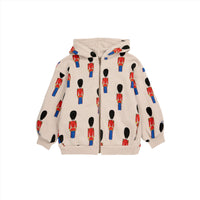 Bobo Choses Light Brown Little Tin Soldiers Allover Zipped Sweatshirt