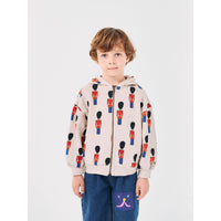 Bobo Choses Light Brown Little Tin Soldiers Allover Zipped Sweatshirt