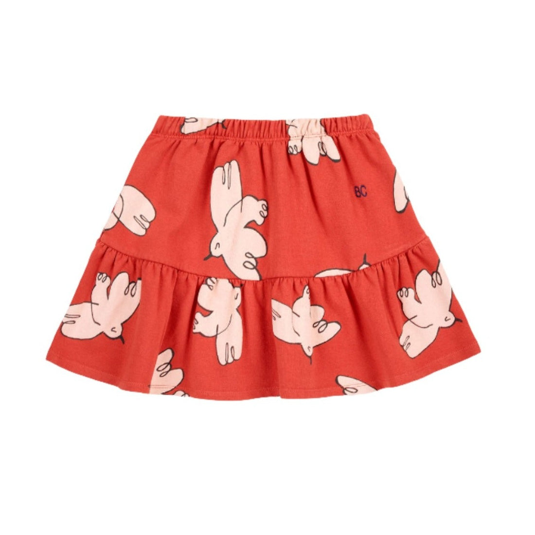 Bobo Choses Red Freedom Bird Allover Skirt