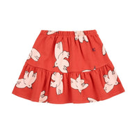 Bobo Choses Red Freedom Bird Allover Skirt