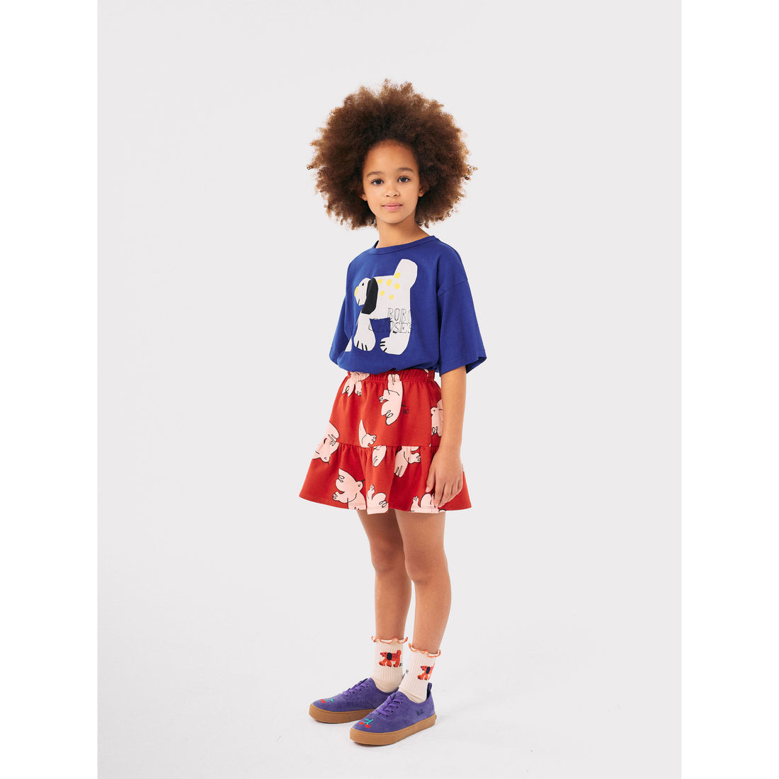 Bobo Choses Red Freedom Bird Allover Skirt