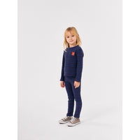 Bobo Choses Dark Brown Ribbed Stripes Legging
