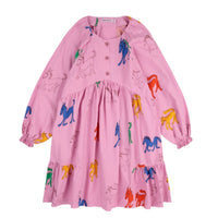 Bobo Choses Pink Wonder Horse Allover Woven Dress