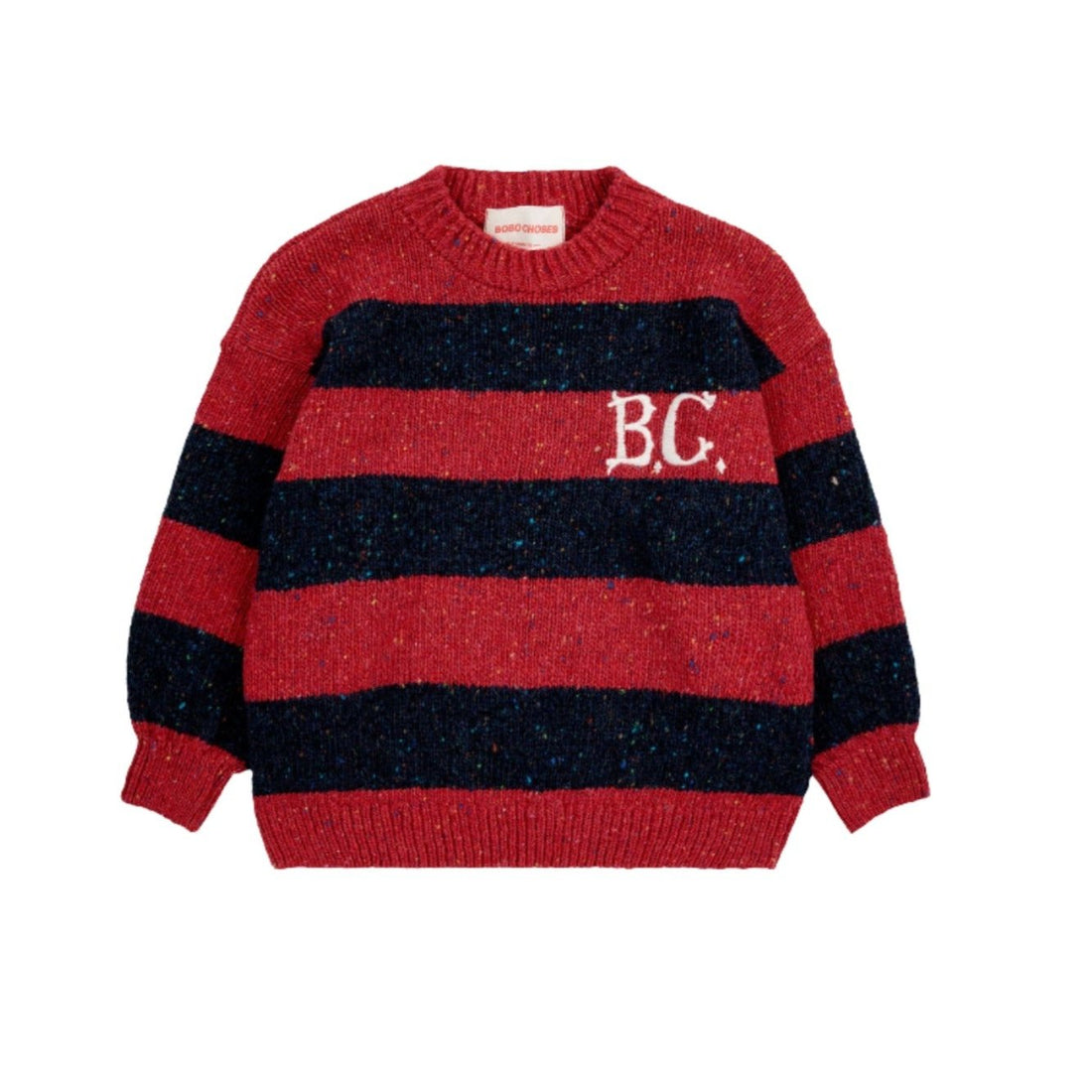 Bobo Choses Red B.C Vintage Stripes Sweater