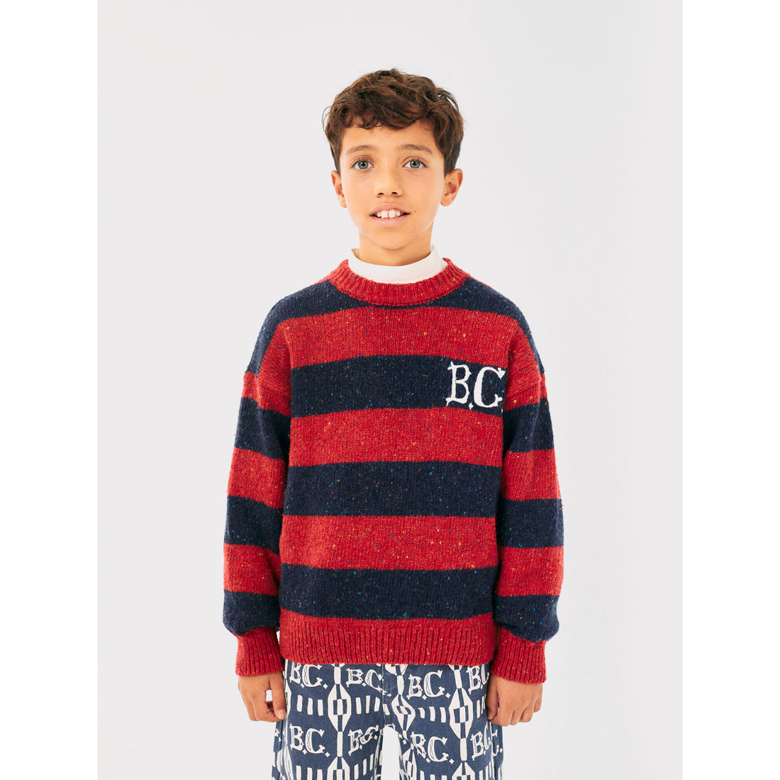 Bobo Choses Red B.C Vintage Stripes Sweater
