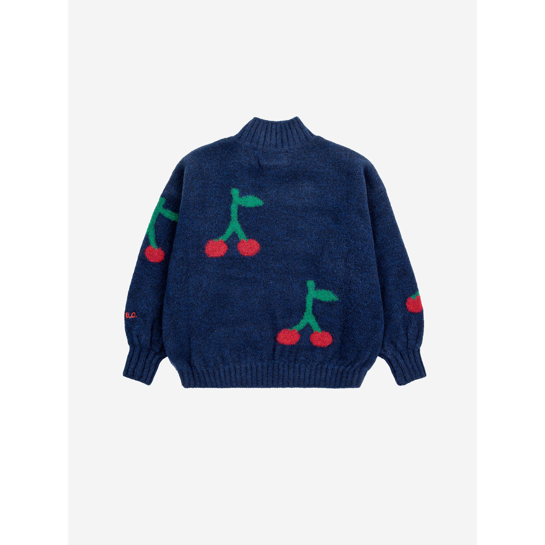 Bobo Choses Navy Blue Bobo Cherry Allover Sweater