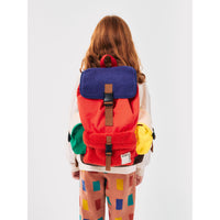 Bobo Choses Red Sheepskin Colorblock Backpack