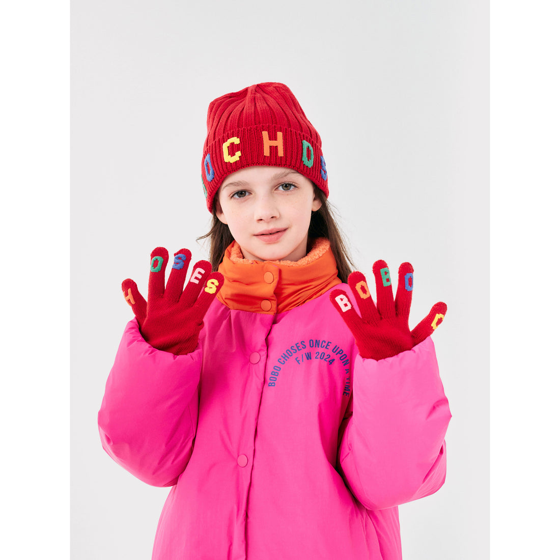 Bobo Choses Red Bobo Choses Knitted Gloves