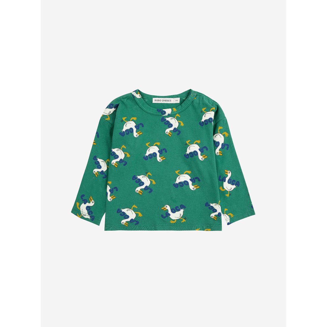 Bobo Choses Green La Oca All Over Baby T-Shirt