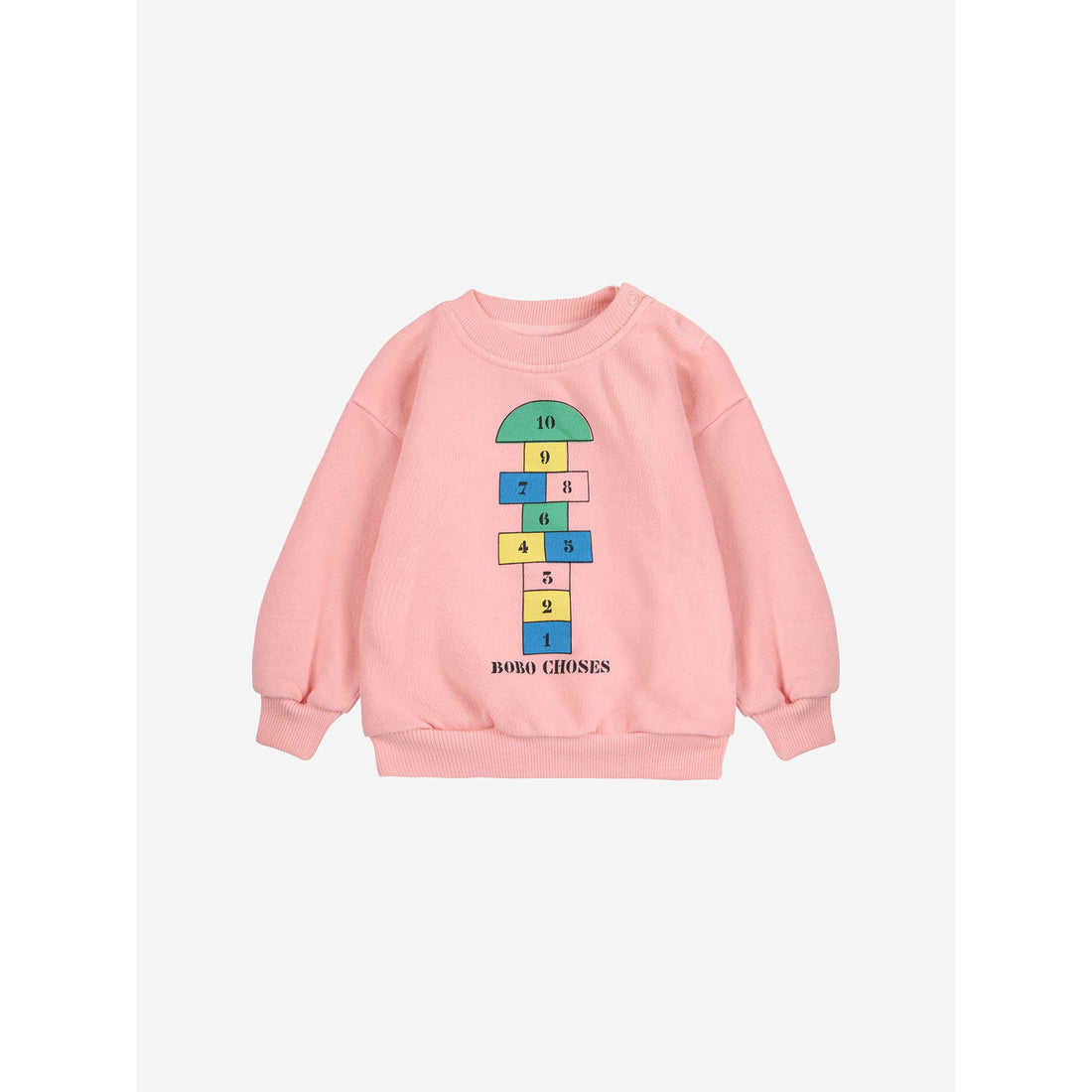 Bobo Choses Pink Hopscotch Baby Sweatshirt