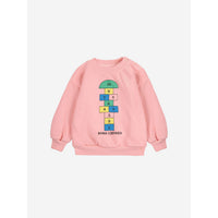Bobo Choses Pink Hopscotch Baby Sweatshirt