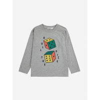 Bobo Choses Heather Grey Roll The Dice T-Shirt