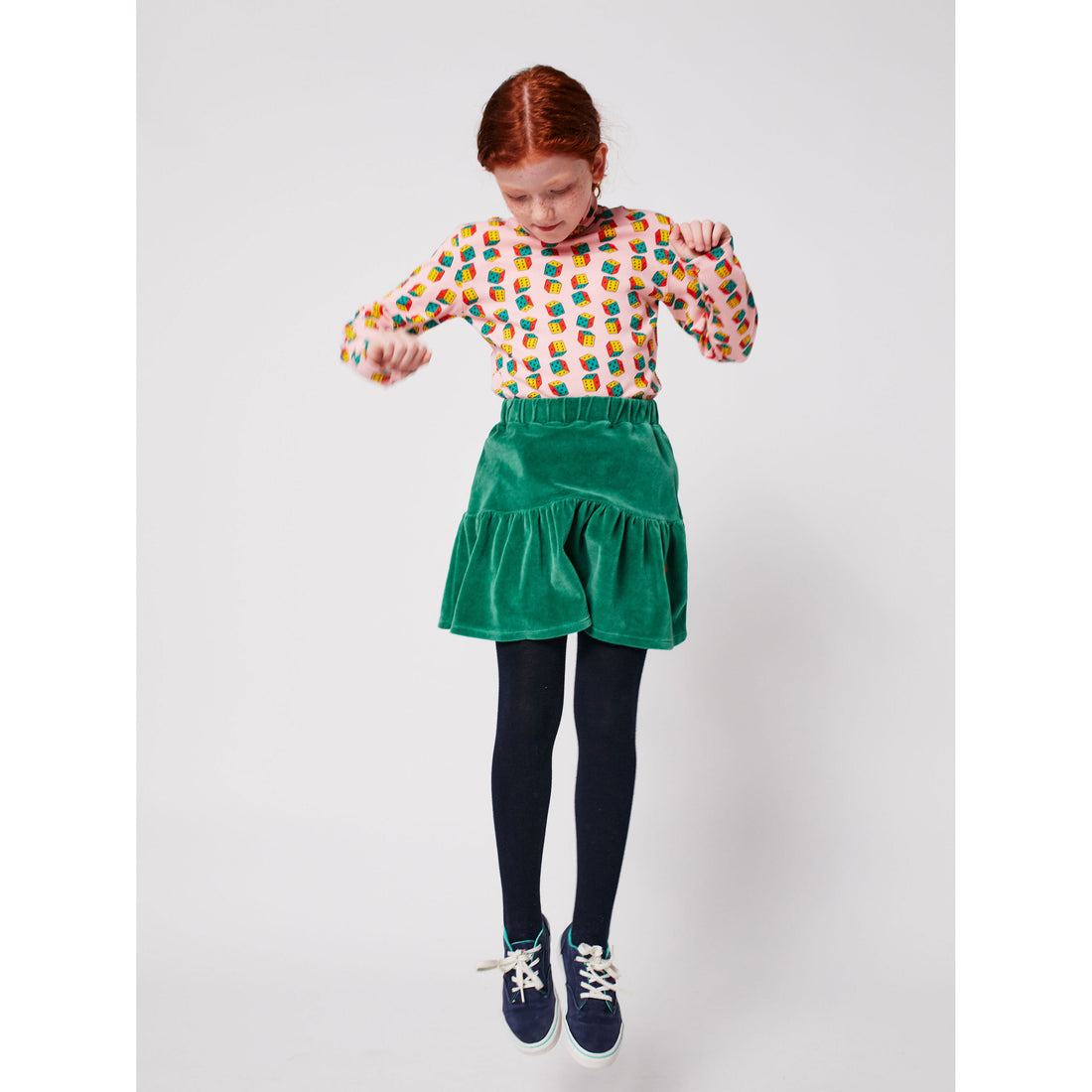 Bobo Choses Pink Dices All Over Turtle Neck T-Shirt