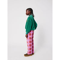 Bobo Choses Green Have Fun Velvet Sweatshirt