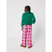 Bobo Choses Green Have Fun Velvet Sweatshirt