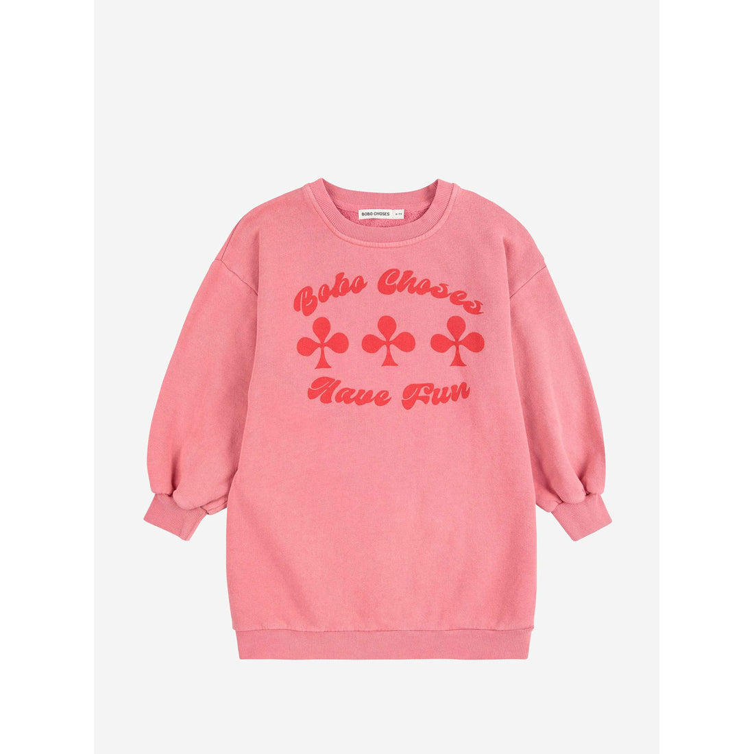 Bobo Choses Pink Have Fun Sweatshirt Dress