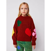 Bobo Choses Burgundy Red, Bobo Joker Jacquard Sweater
