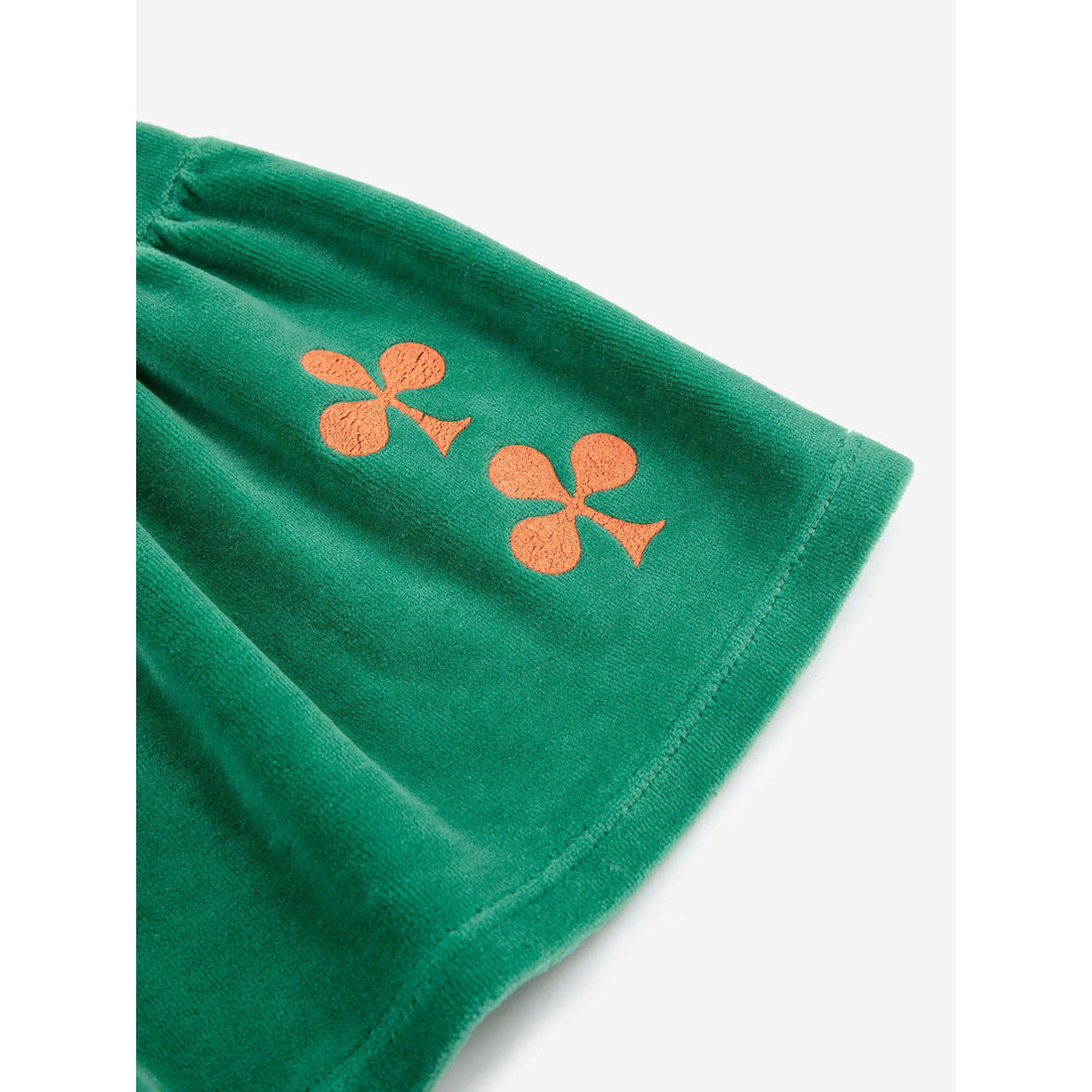 Bobo Choses Green Clover Velvet Skirt