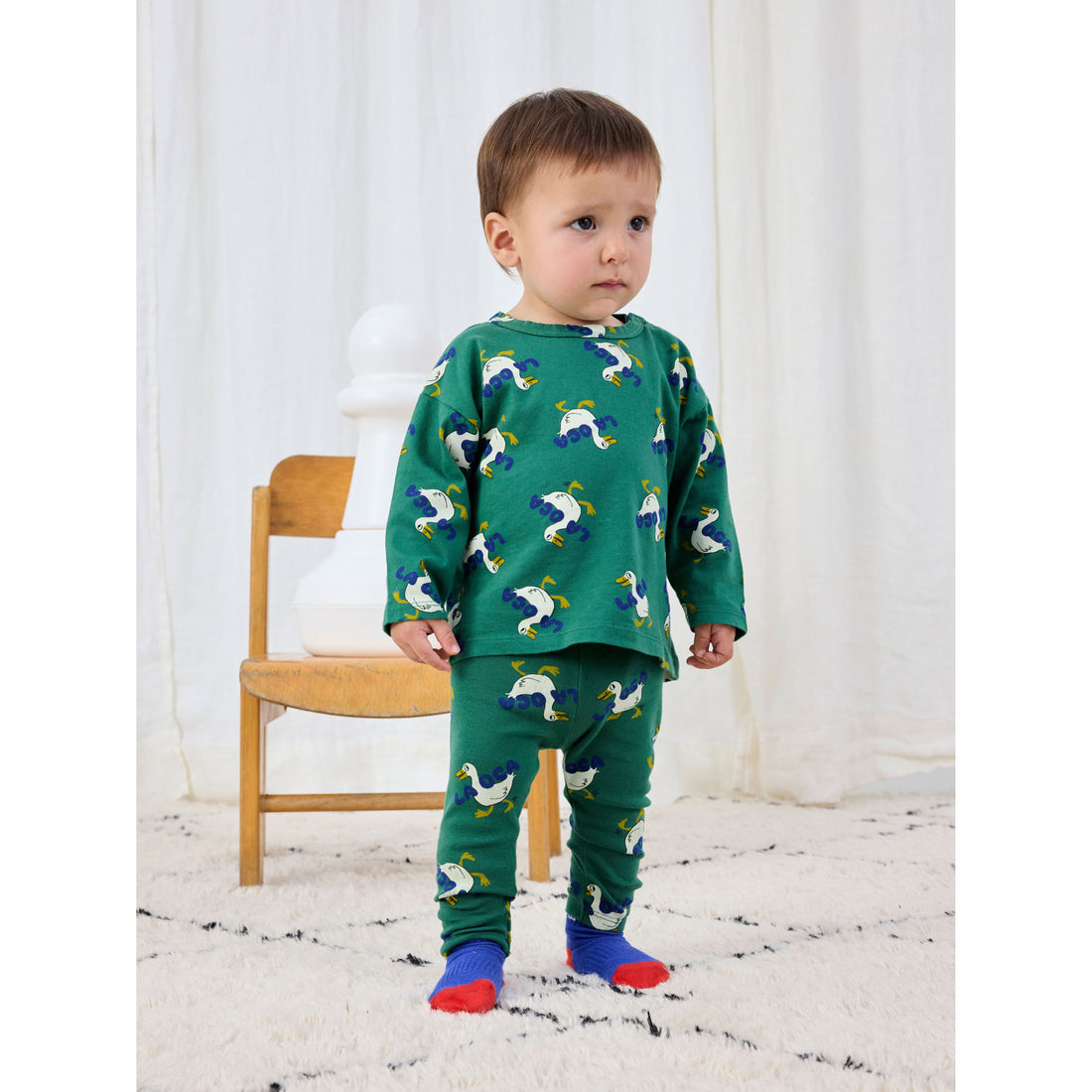 Bobo Choses Green La Oca All Over Baby T-Shirt