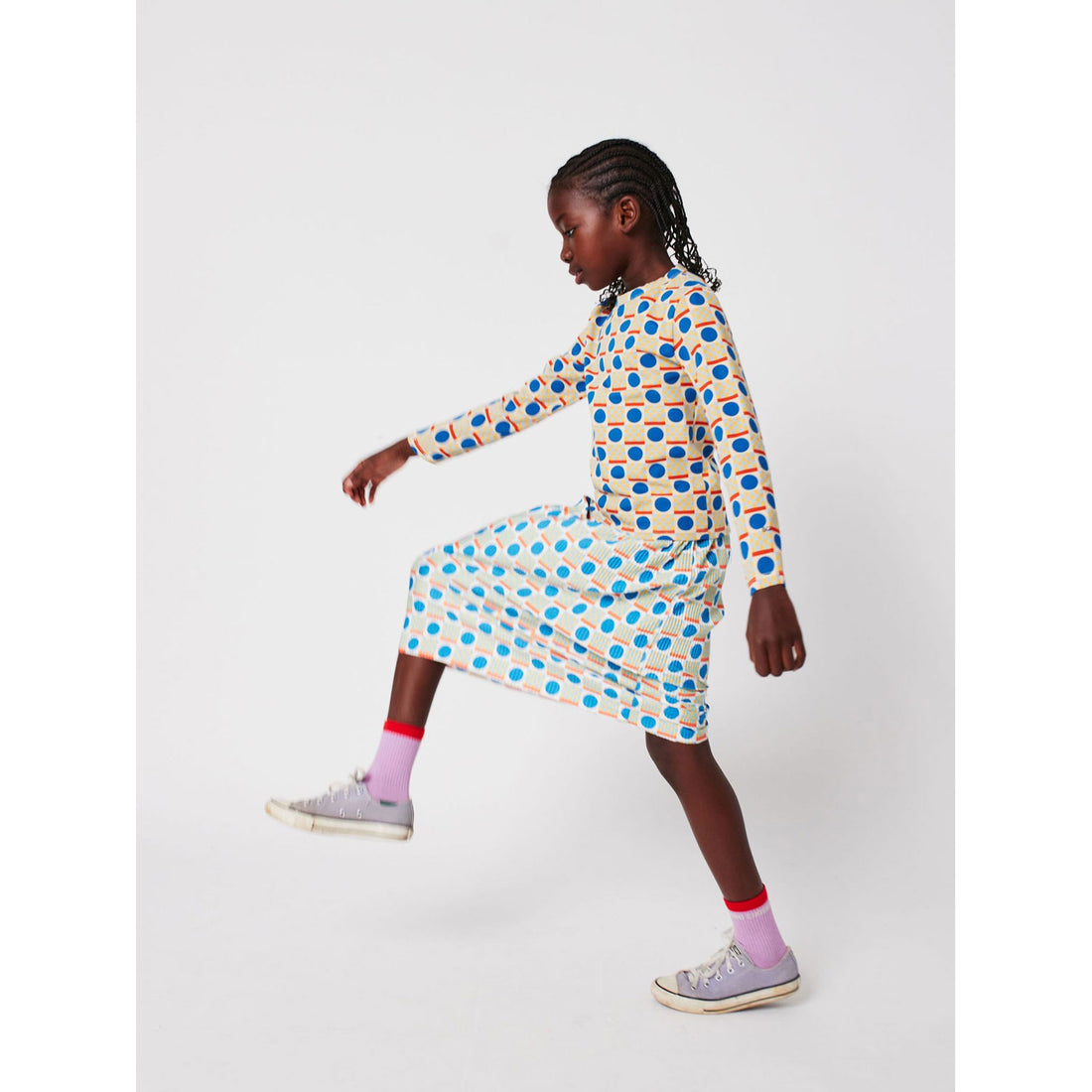Bobo Choses Purple Tic Tac Toe Short Socks