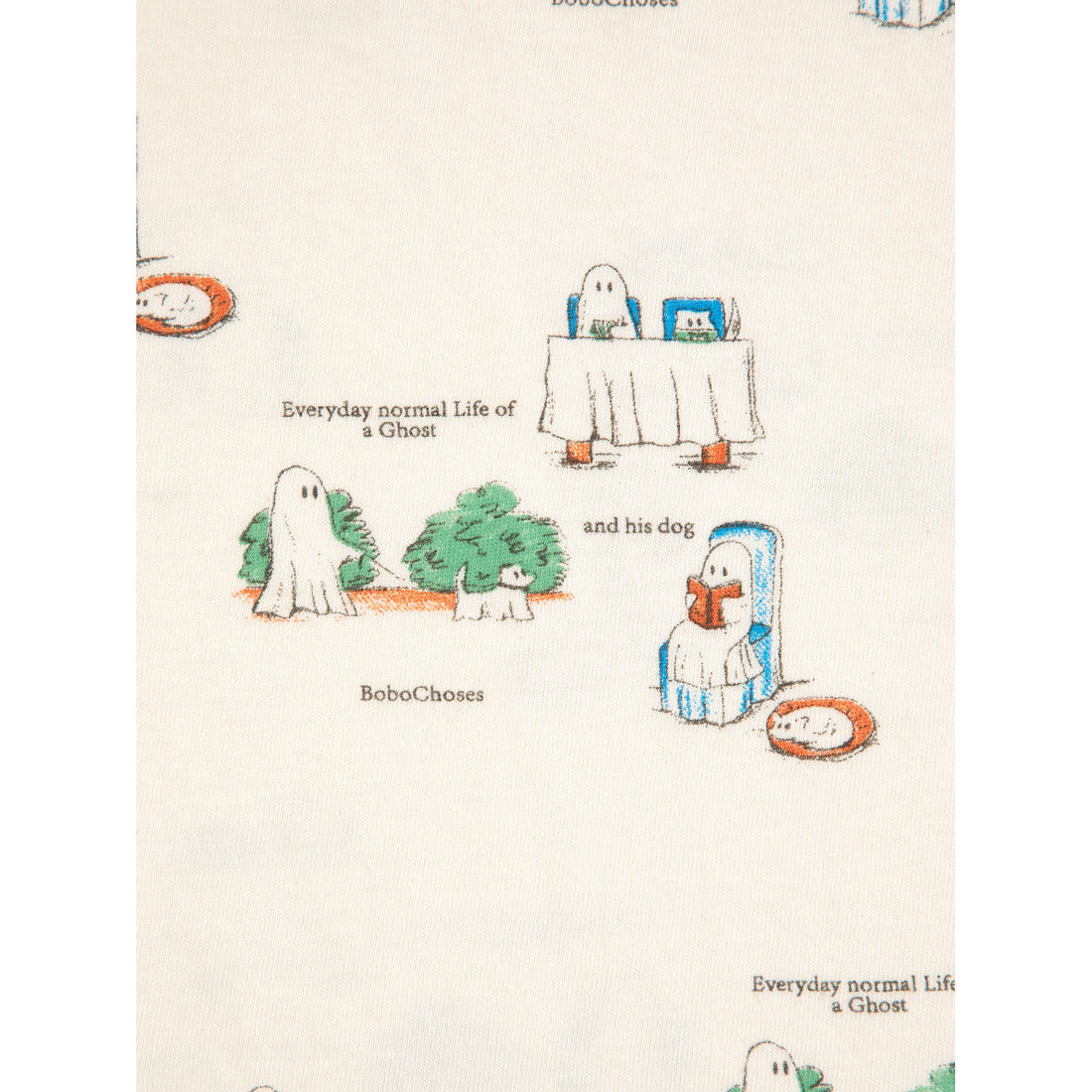 Bobo Choses Off-White Everyday Ghosts Baby T-Shirt