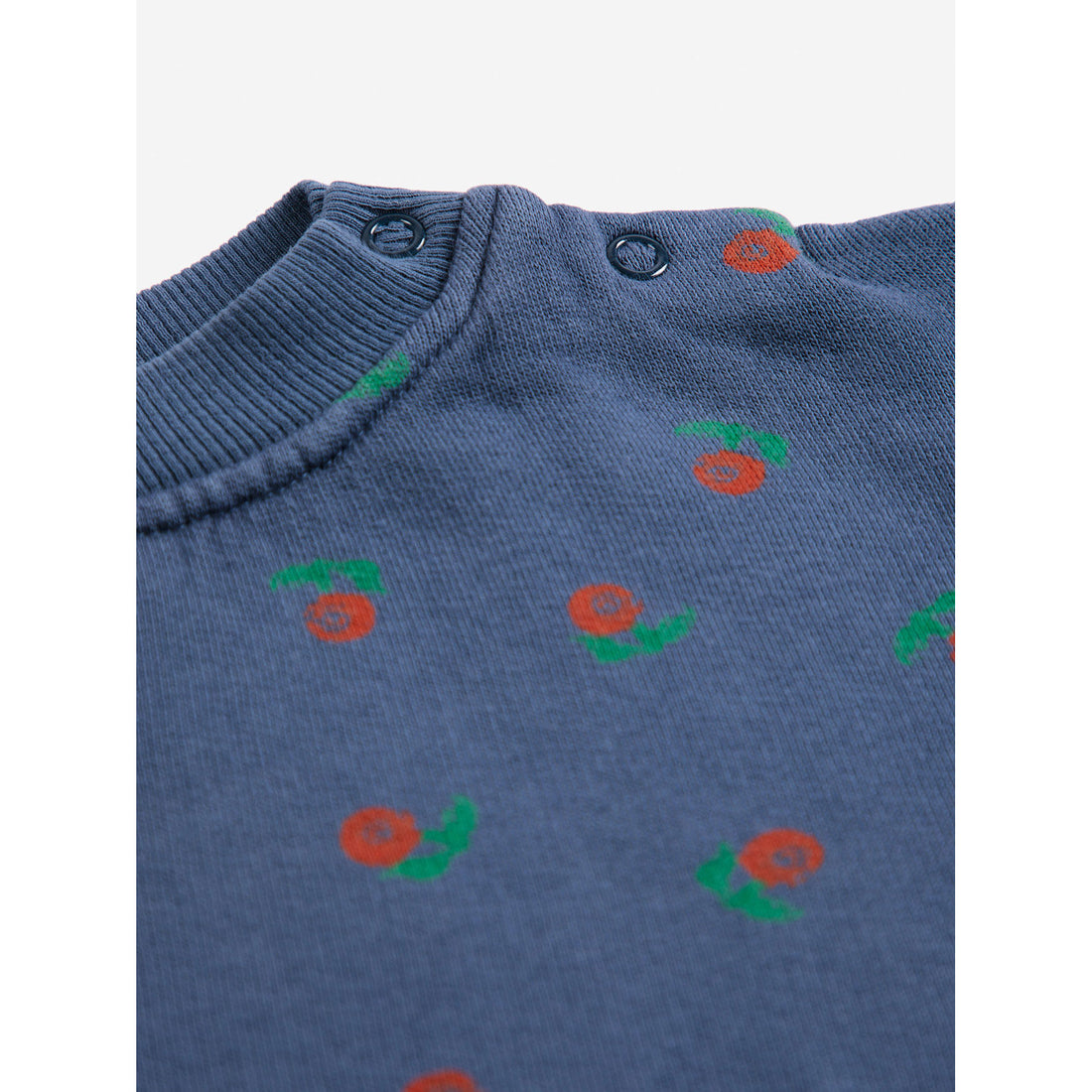 Bobo Choses Navy Blue Stamp Bloom Baby Sweatshirt