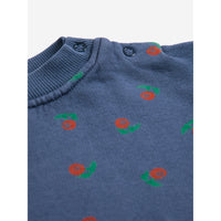 Bobo Choses Navy Blue Stamp Bloom Baby Sweatshirt