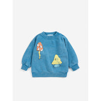 Bobo Choses Blue Mush Monster Duo Baby Sweatshirt