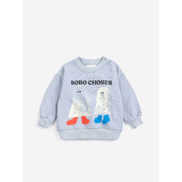 Bobo Choses Light Blue Booty Ghosts Baby Sweatshirt