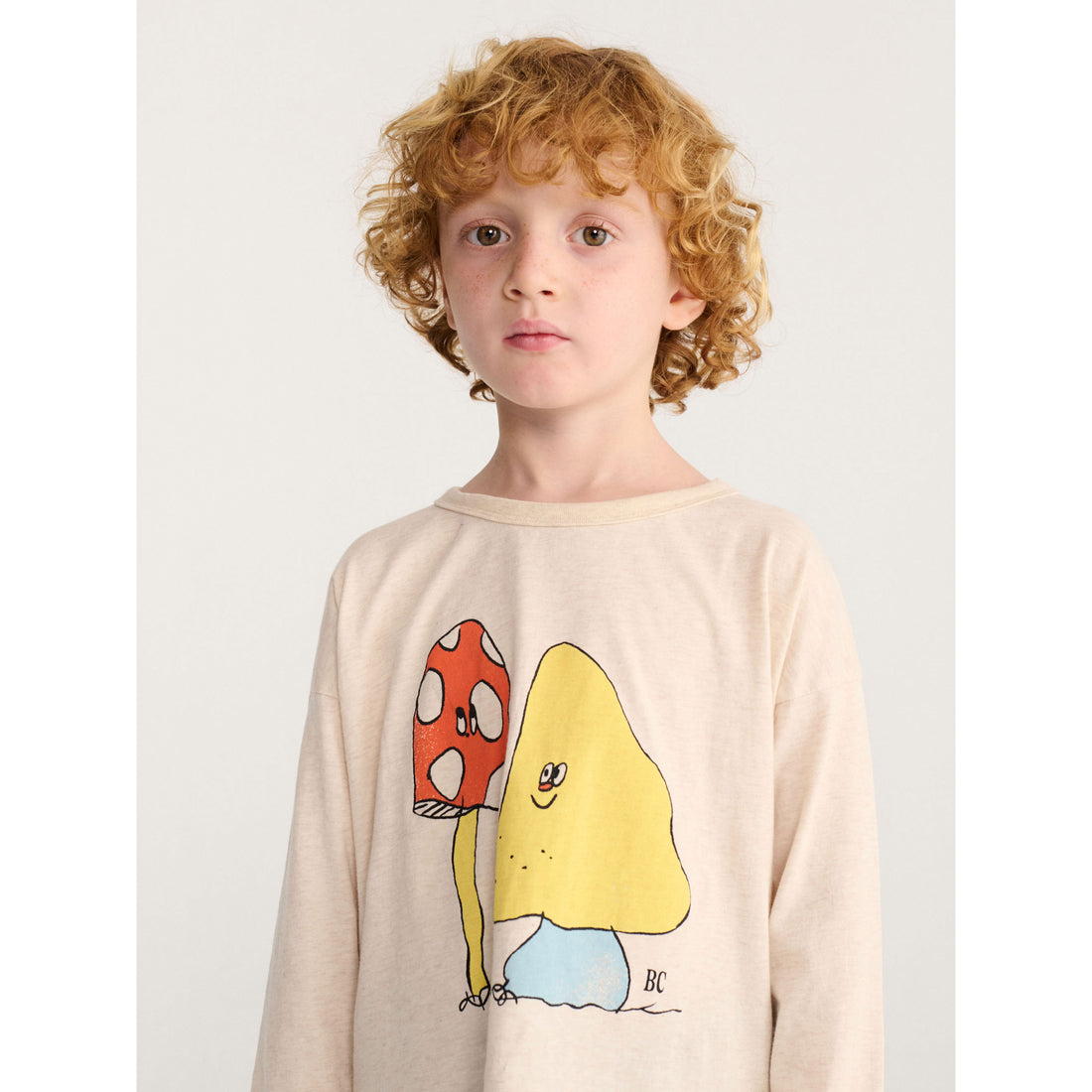 Bobo Choses Beige Mush Monster Duo T-Shirt
