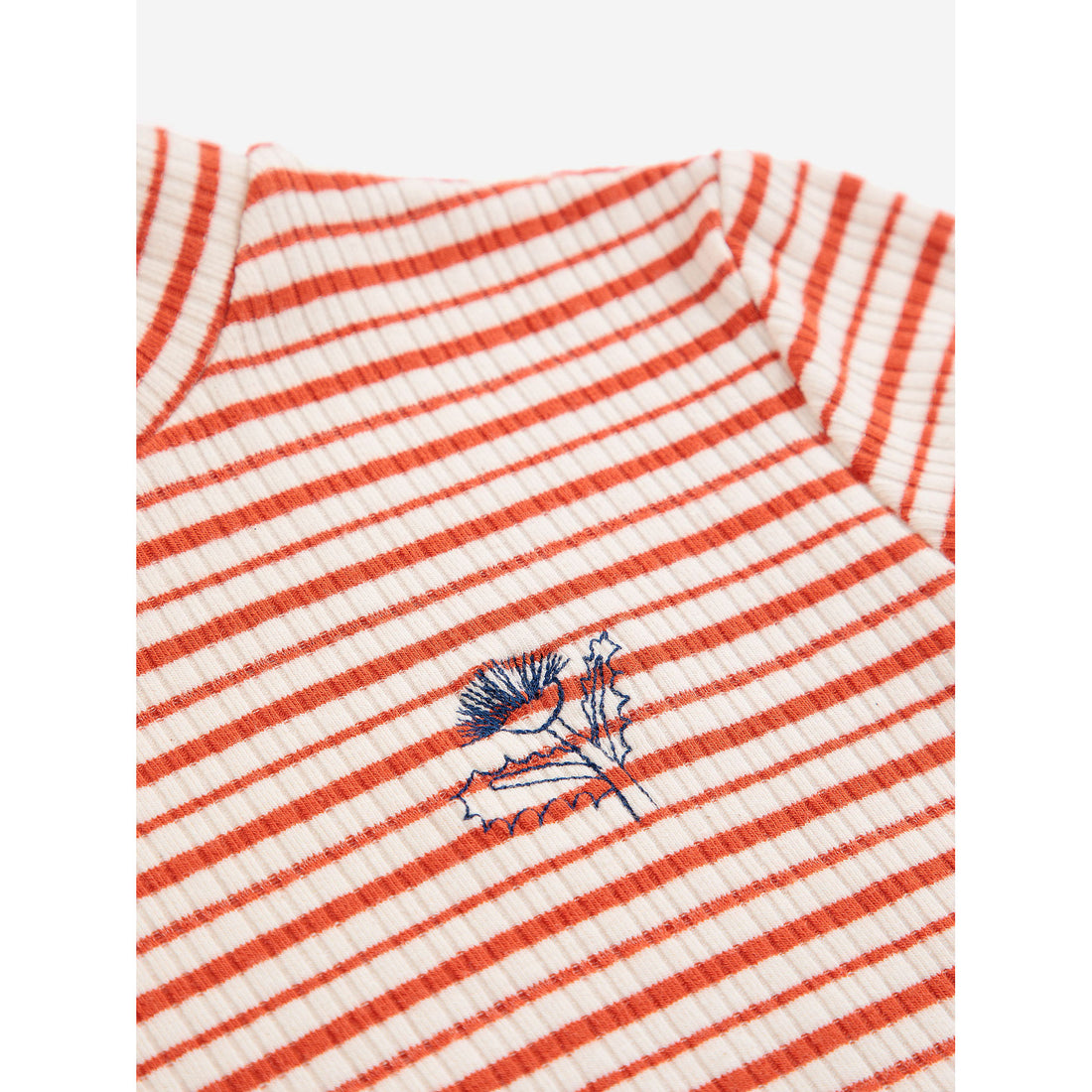 Bobo Choses Off-White Energy Flower Stripes Turtleneck