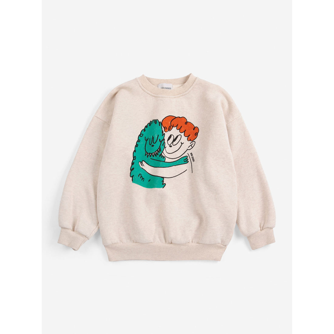 Bobo Choses Beige Hug Hairy Monster Sweatshirt