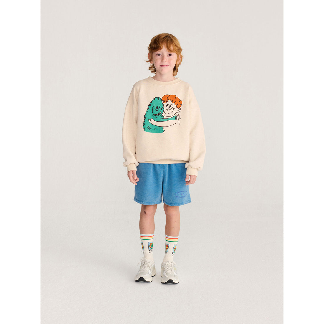 Bobo Choses Beige Hug Hairy Monster Sweatshirt