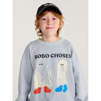 Bobo Choses Light Blue Booty Ghosts Sweatshirt