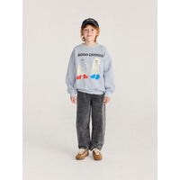 Bobo Choses Light Blue Booty Ghosts Sweatshirt