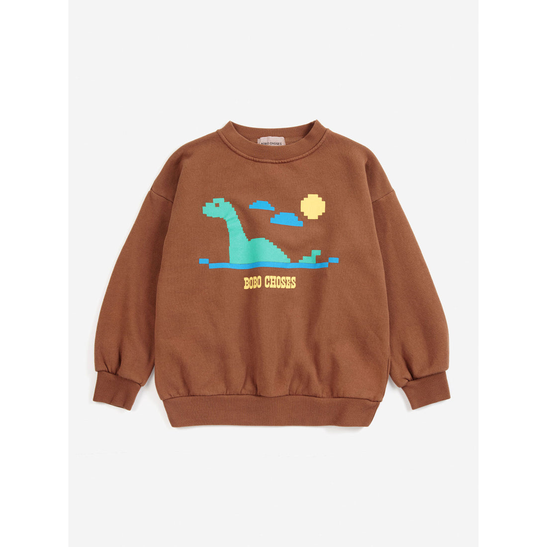 Bobo Choses Dark Brown Lake Monster Sweatshirt
