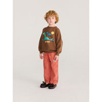 Bobo Choses Dark Brown Lake Monster Sweatshirt