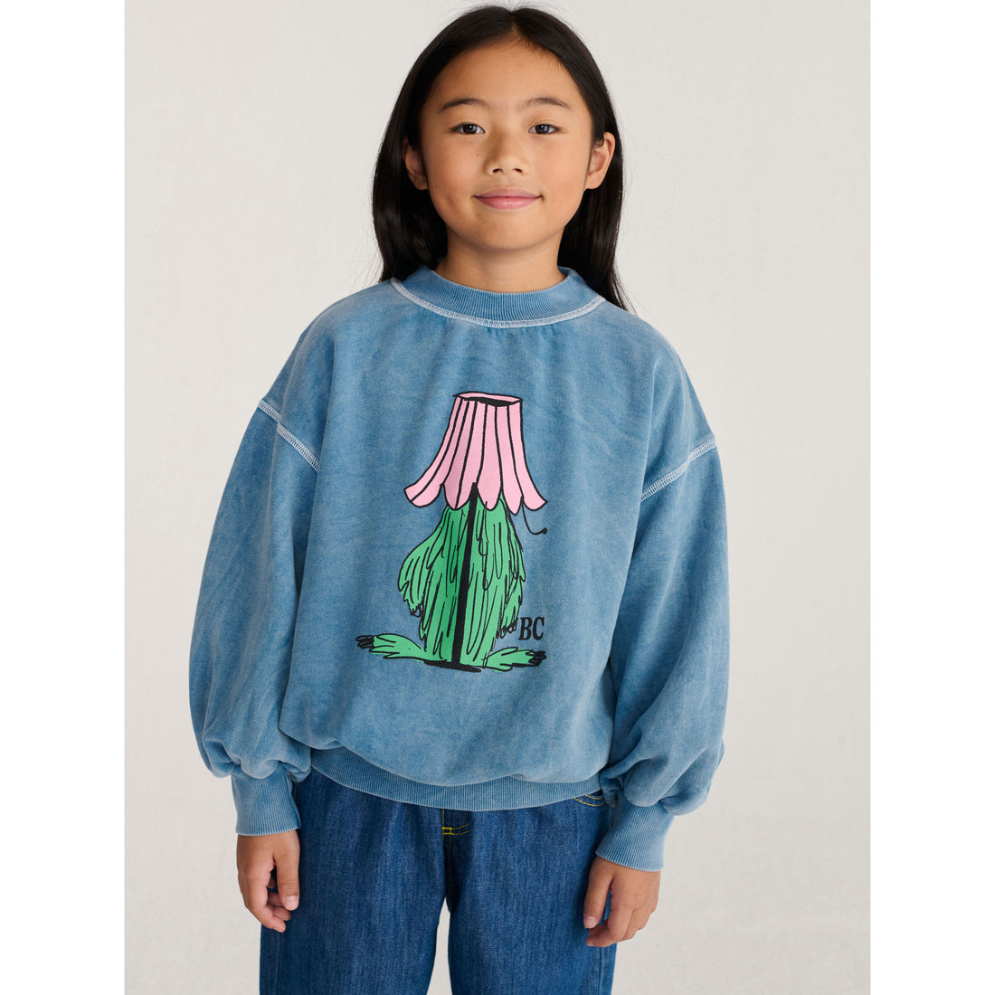 Bobo Choses Blue Hidden Monster Sweatshirt