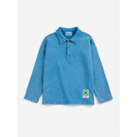 Bobo Choses Light Blue Beast Tag Polo Sweatshirt