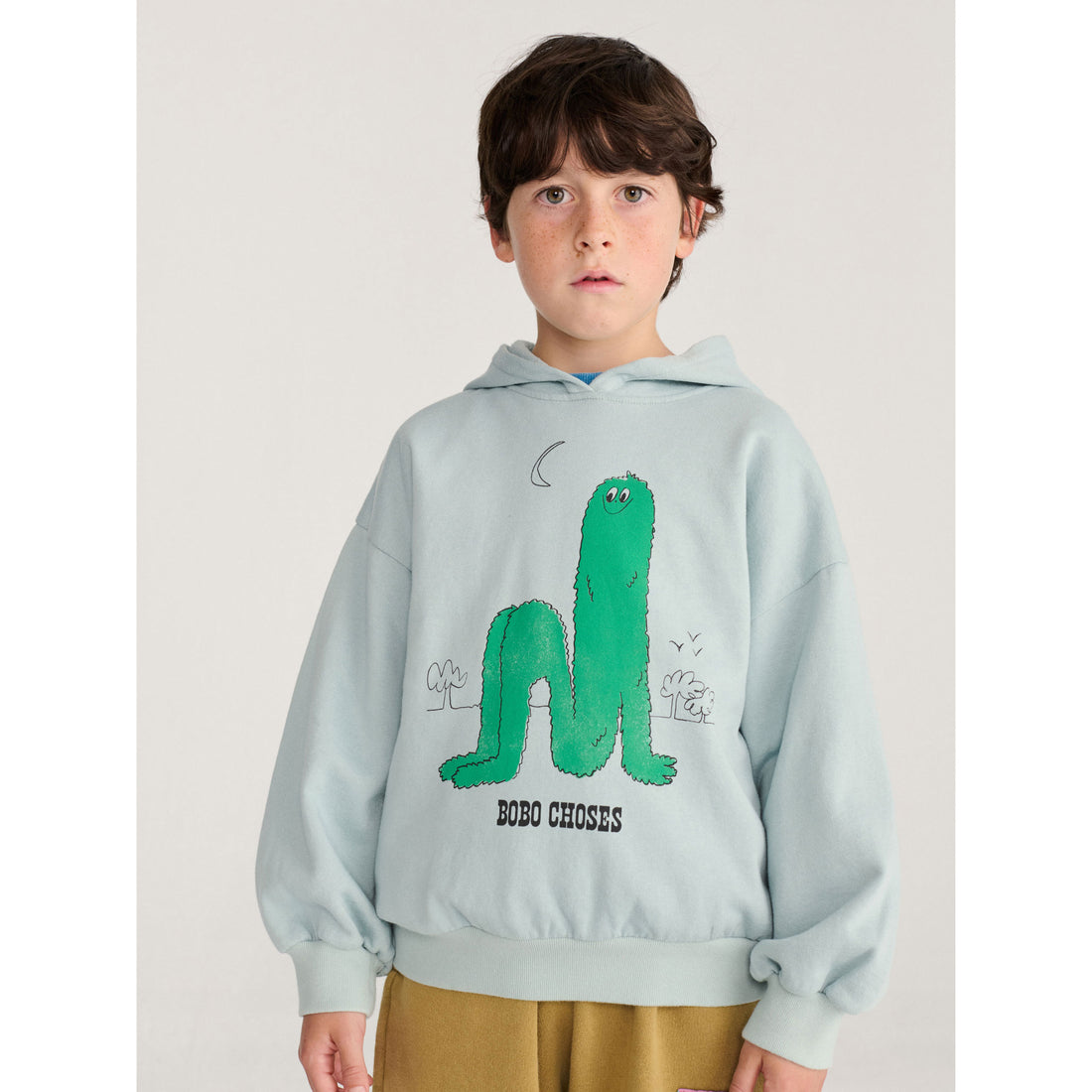 Bobo Choses Light Blue Puff Hoodie